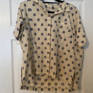 Madewell Button Down Patterned Blouse